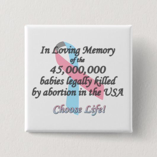 ProLife-lint, in het liefdevol geheugen ProLife-pi Vierkante Button 5,1 Cm (Voorkant)