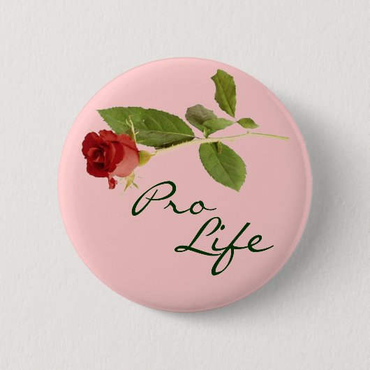 ProLife on Pink Floral Ronde Button 5,7 Cm (Voorkant)