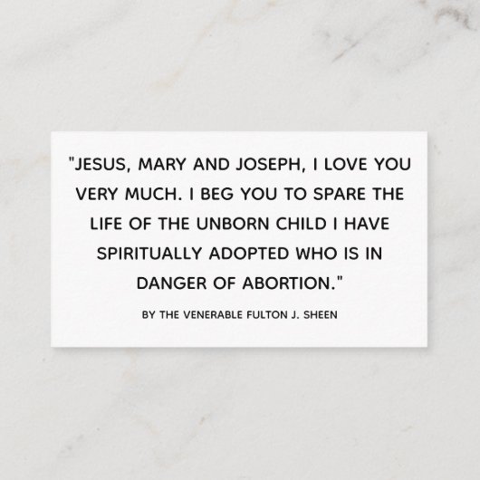 ProLife-Prayer-kaart Informatiekaartje (Achterkant)