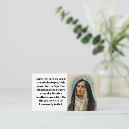 ProLife-Prayer-kaart Informatiekaartje (Staand voorkant)