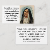 ProLife-Prayer-kaart Informatiekaartje (Voorkant / Achterkant)