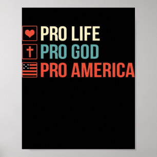 ProLife Pro God Pro America pro choice abortus Poster