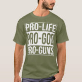 ProLife ProGod ProGuns T-shirt (Voorkant)
