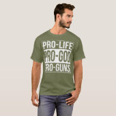 ProLife ProGod ProGuns T-shirt (Voorkant volledig)