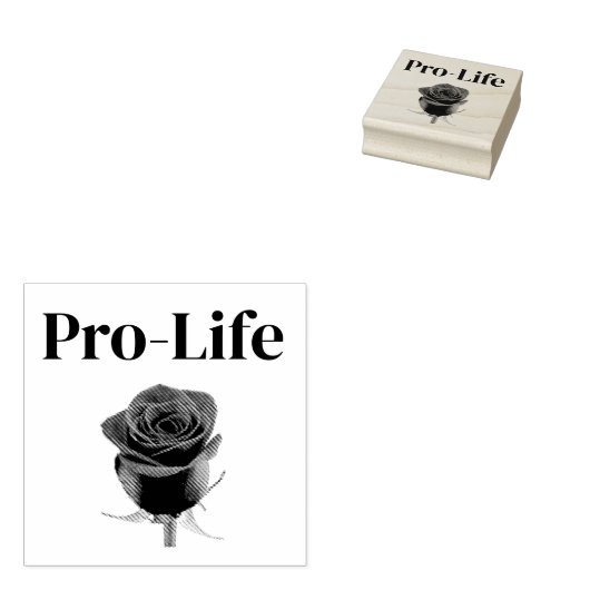 ProLife-roos Rubberstempel (Gestempeld)