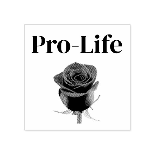 ProLife-roos Rubberstempel (Afrduk)