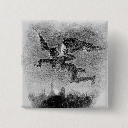 Prolog in de hemel van Mephistopheles Vierkante Button 5,1 Cm (Voorkant)