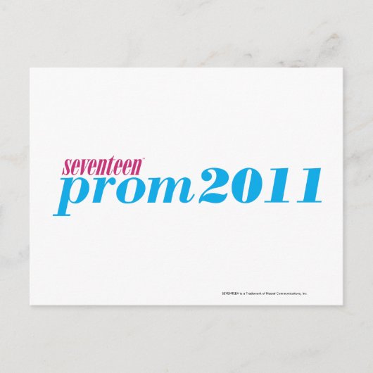 Prom 2011 - Aqua Briefkaart (Voorkant)