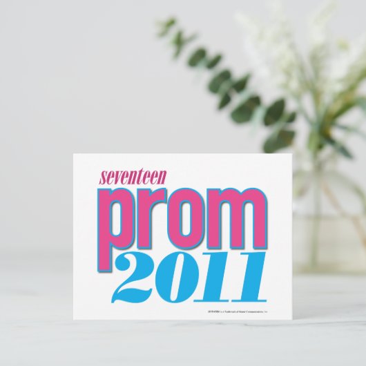 Prom 2011 - Aqua Briefkaart (Staand voorkant)