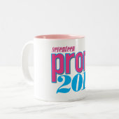 Prom 2011 - Aqua Tweekleurige Koffiemok (Voorkant links)