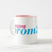 Prom 2011 - Aqua Tweekleurige Koffiemok (Voorkant links)