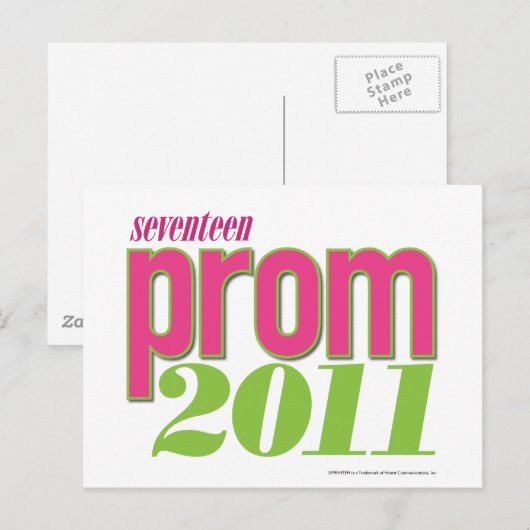 Prom 2011 - groen briefkaart (Voorkant / Achterkant)