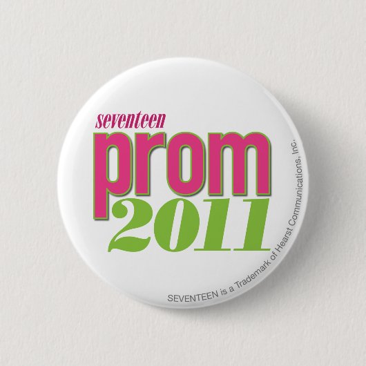 Prom 2011 - groen ronde button 5,7 cm (Voorkant)