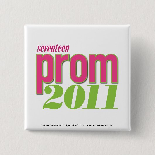 Prom 2011 - groen vierkante button 5,1 cm (Voorkant)