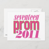 Prom 2011 - Lt. Pink Briefkaart (Voorkant / Achterkant)