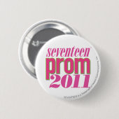 Prom 2011 - Lt. roze Ronde Button 5,7 Cm (Voorkant /achterkant)