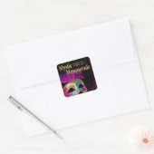 Prom 2011 Mystic Masquerade Party Vierkante Sticker (Envelop)