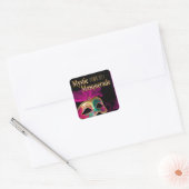Prom 2011 Mystic Masquerade Party Vierkante Sticker (Envelop)