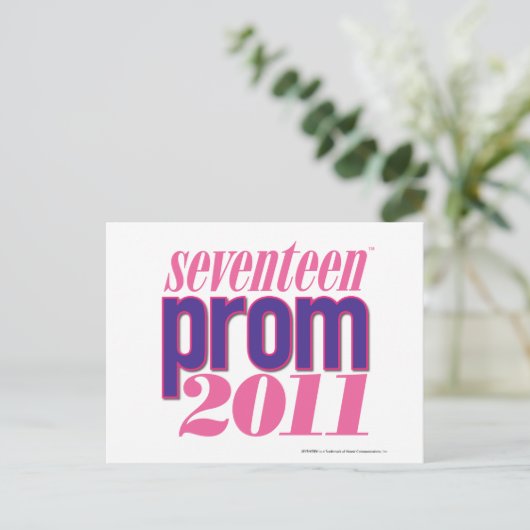 Prom 2011 - Paars Briefkaart (Staand voorkant)