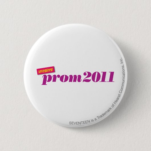 Prom 2011 - Paars Ronde Button 5,7 Cm (Voorkant)