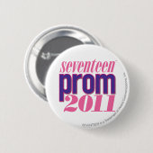 Prom 2011 - Paars Ronde Button 5,7 Cm (Voorkant /achterkant)