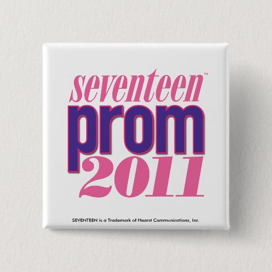 Prom 2011 - Paars Vierkante Button 5,1 Cm (Voorkant)