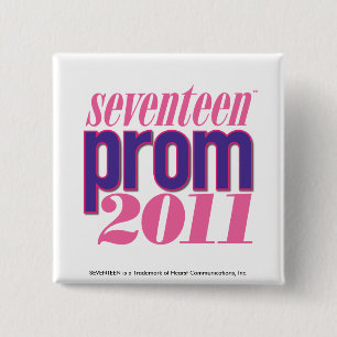 Prom 2011 - Paars Vierkante Button 5,1 Cm