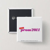 Prom 2011 - Paars Vierkante Button 5,1 Cm (Voorkant /achterkant)