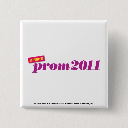 Prom 2011 - Paars Vierkante Button 5,1 Cm (Voorkant)