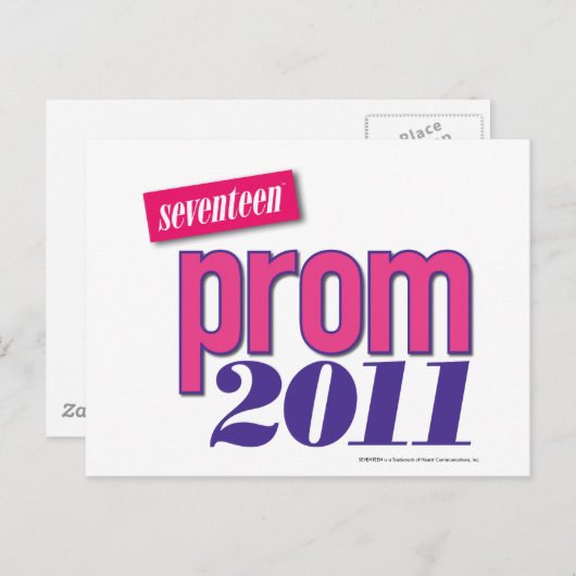 Prom 2011 - roze briefkaart (Voorkant / Achterkant)
