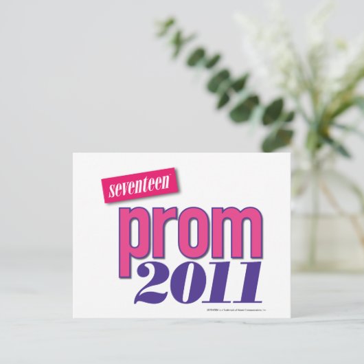 Prom 2011 - roze briefkaart (Staand voorkant)