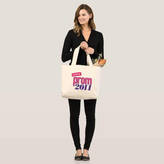 Prom 2011 - roze grote tote bag (Voorkant (model))