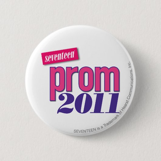 Prom 2011 - roze ronde button 5,7 cm (Voorkant)