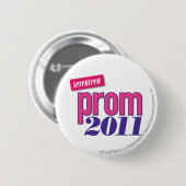 Prom 2011 - roze ronde button 5,7 cm (Voorkant /achterkant)