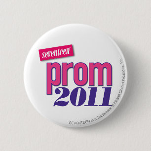 Prom 2011 - roze ronde button 5,7 cm