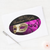 Prom 2011 Venetiaanse Nights Masquerade Party Ovale Sticker (Envelop)