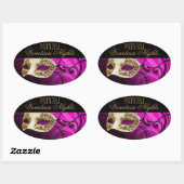 Prom 2011 Venetiaanse Nights Masquerade Party Ovale Sticker (Vel)