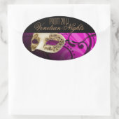 Prom 2011 Venetiaanse Nights Masquerade Party Ovale Sticker (Tas)