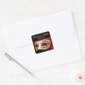 Prom 2011 Venetiaanse Nights Masquerade Party Vierkante Sticker (Envelop)