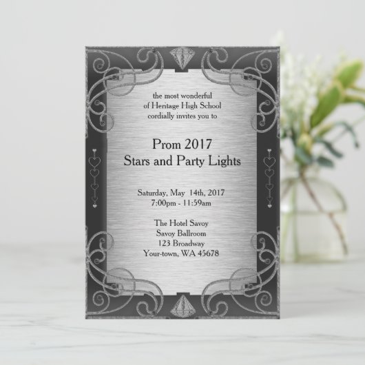 Prom 2017 Stars and Party Lights, geweldig-Gatsby Kaart (Staand voorkant)