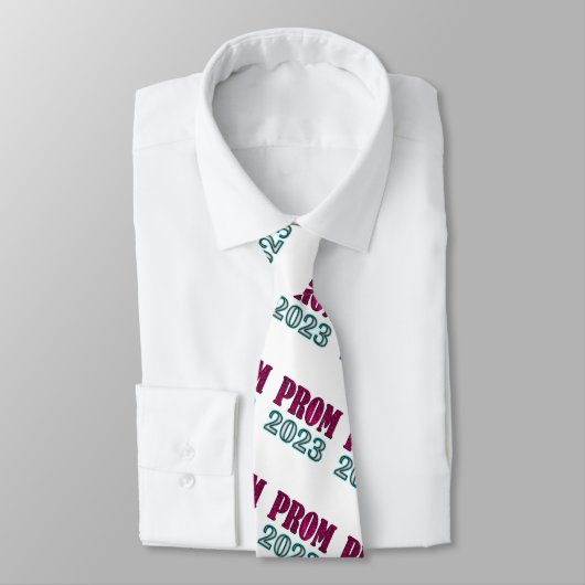 Prom 2023 witte achtergrond stropdas (Gebonden)