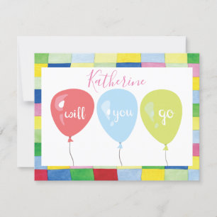 Prom Dance Promposal Balloon Kaart