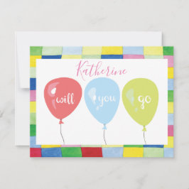 Prom Dance Promposal Balloon Kaart