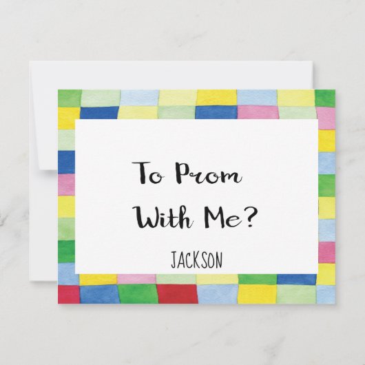 Prom Dance Promposal Balloon Kaart (Achterkant)