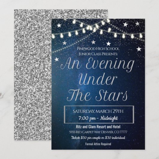 Prom Dance Uitnodiging (Voorkant / Achterkant)