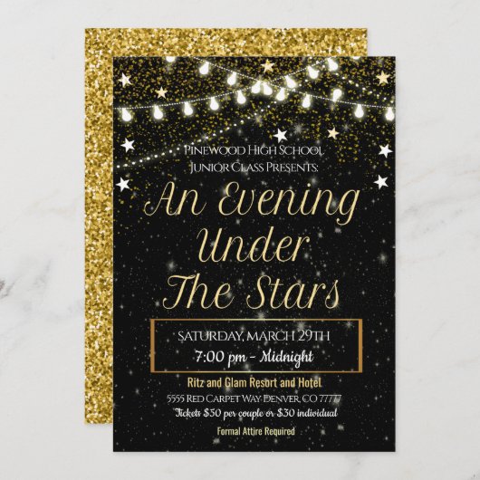 Prom Dance Uitnodiging (Voorkant / Achterkant)