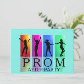 Prom-dansuitnodigingen na partij kaart (Staand voorkant)