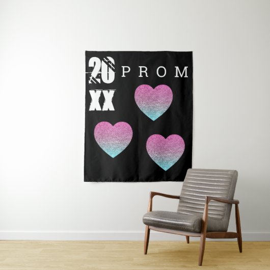 Prom Hearts Afstuderen achtergrond Wandkleed (In situ)