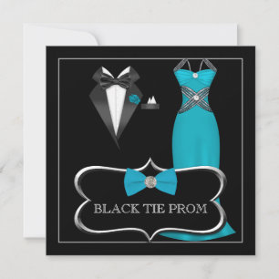 Prom High School Dance Formal Red Black Stropdas Kaart