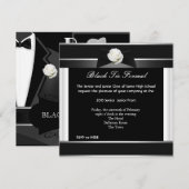 Prom High School Dance Formal White Black Stropdas Kaart (Voorkant / Achterkant)
